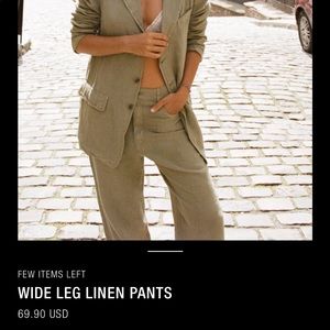 Linen wide leg pants NWT Zara